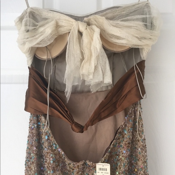 Y2K Jon Valdi Couture Strappy Sequin Open Back - Picture 5 of 8